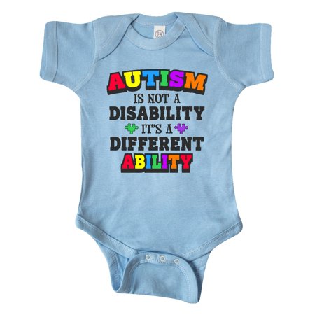 

Inktastic Autism is not a Disability it s a Different Ability Gift Baby Boy or Baby Girl Bodysuit