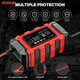 thumbnail image 5 of HUSGW 12V6A car and motorcycle battery charger color screen lead-acid lithium battery universal black red, 5 of 10