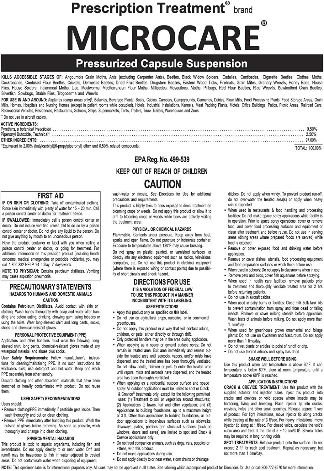 DPD Microcare Aerosol - 20 oz. can