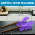 thumbnail image 4 of Silicone Utensil Rest with Drip Pad for Multiple Utensils, Heat-Resistant, BPA-Free Spoon Rest & Spoon Holder for Stove Top, Kitchen Utensil Holder for Spoons, Ladles, Tongs & More - by Zulay, 4 of 10
