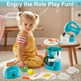thumbnail image 3 of Rirool Play Kitchen Toys for Kids Ages 2-5, Pretend Food Set with Coffee Maker, Mixer & Toaster, Realistic Lights & Sounds, 24-Piece Kitchen Accessories Gift for for Girls & Boys, 3 of 8
