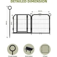 thumbnail image 2 of Professional 8 - Panel Foldable Metal Dog Playpen, 24 - Inch Height, Stainless Steel, Portable Pet Fence with Secure Lock, Modular Indoor/Outdoor Exercise Pen, 2 of 5