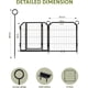 thumbnail image 2 of Professional 8 - panel foldable metal dog playpen, 24 - pulgada height, stainless steel, portable pet fence secure lock, modular indoor/outdoor exercise pen small, medium, grande dogs, cats y..., 2 of 5