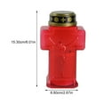 thumbnail image 2 of Minkissy 2pcs Votive Candles Red Plastic Cross Style for Events, 2 of 8
