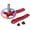 Red, variant on M Buder ZK-22 Bike Crankset Aluminium Alloy 38T Single Speed Crank Arm Chainwheel Accessory for Mountain Bike Upgrade Blue Color (6.7 inches / 170 mm BCD104mm)