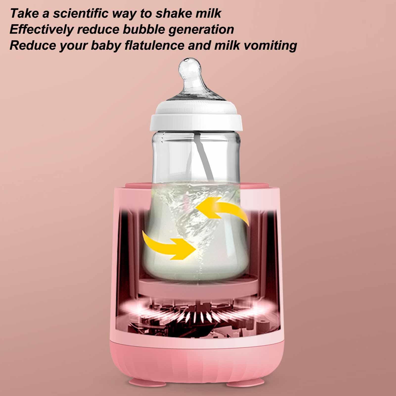 BOKYAN Electric Milk Bottle Shaker – USB Rechargeable, Large Capacity, Portable, Pink