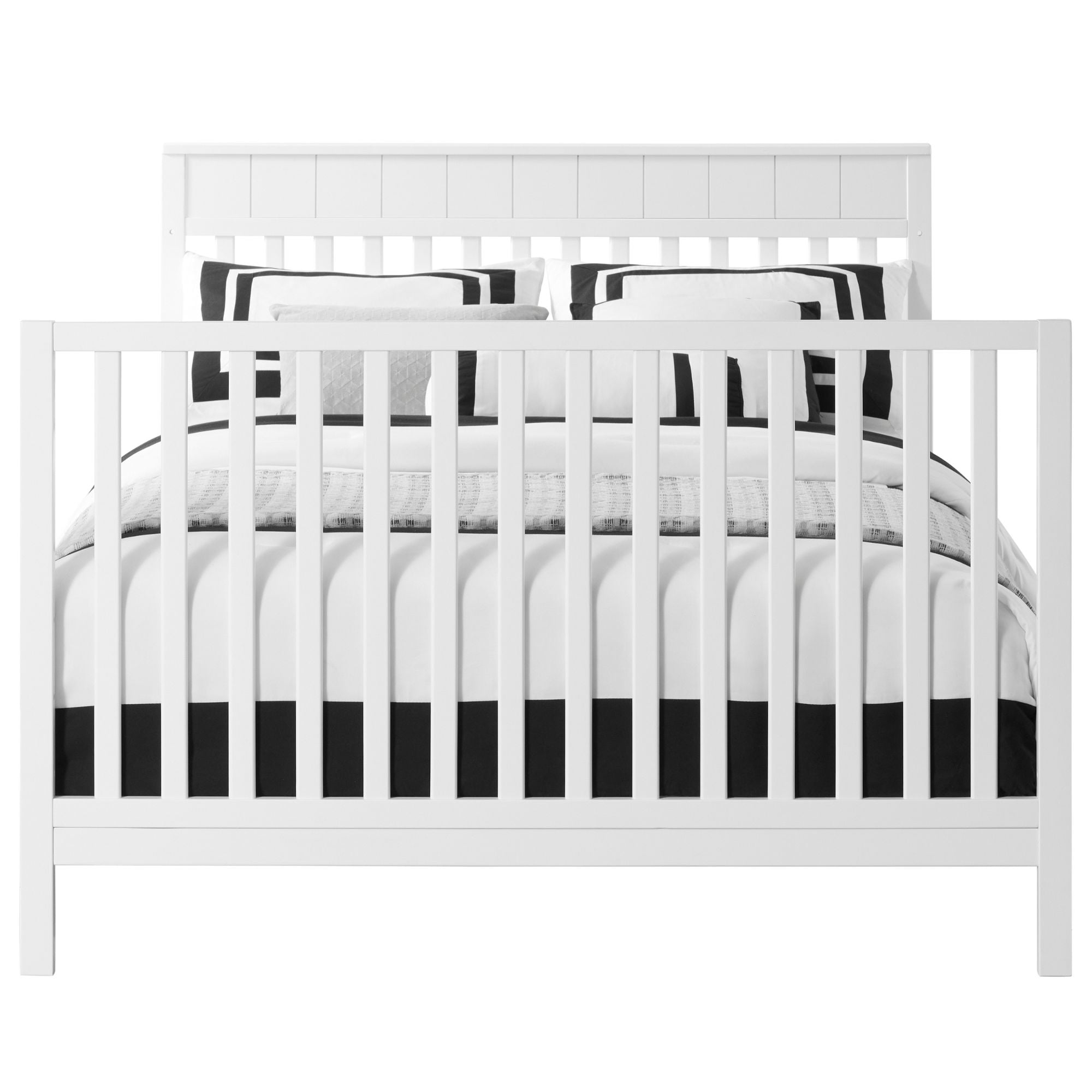 Oxford Baby Logan 4-in-1 Convertible Crib, Snow White, GREENGUARD Gold Certified, Wooden Crib