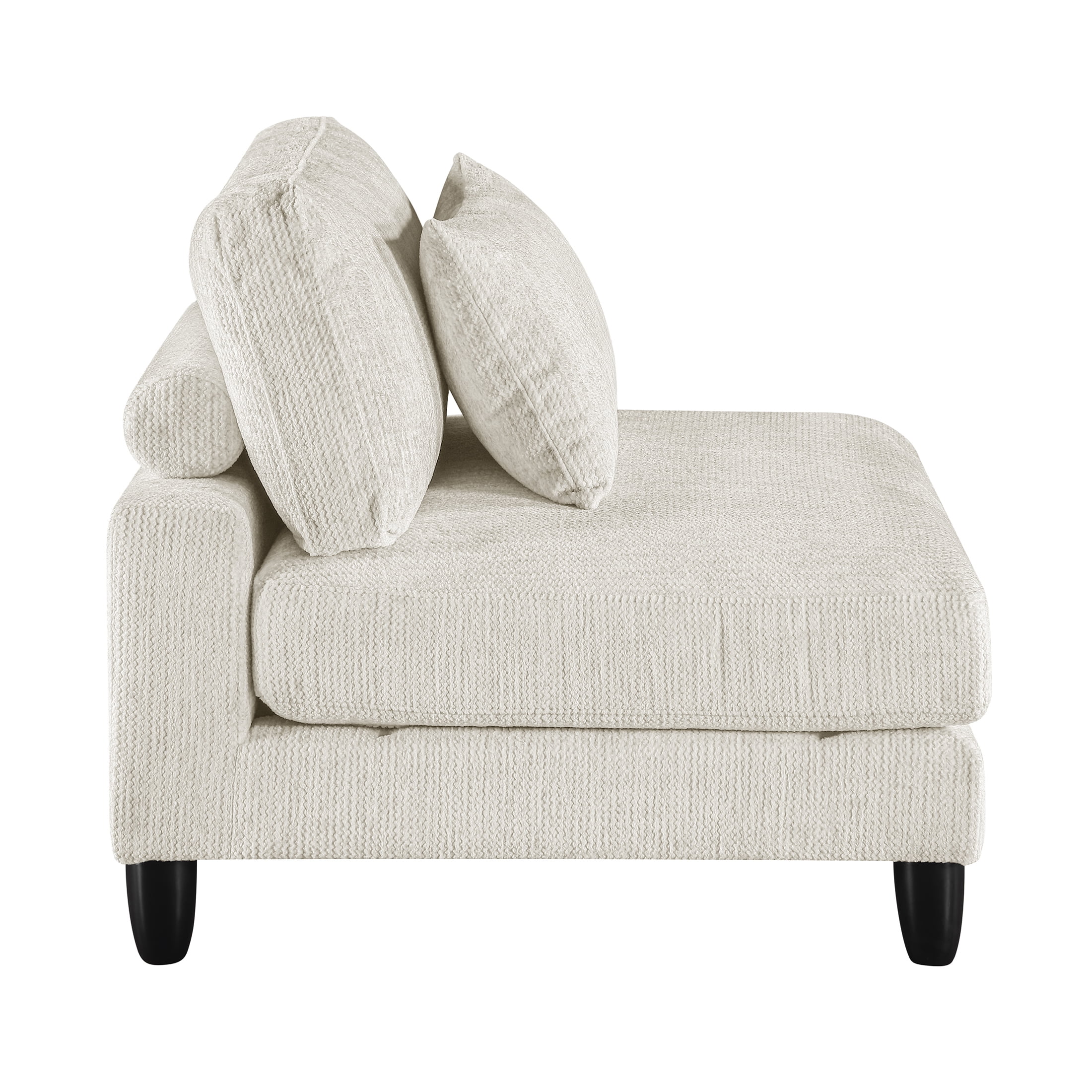 OakvillePark Caden Microfiber Armless Chair, Beige
