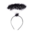 thumbnail image 1 of Diadema de ángel con halo de plumas, corona, accesorios de disfraz de ángel, accesorios para el cabello para fiesta de graduación, puesta en escena, Negro, 1 of 7