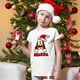 thumbnail image 1 of Camiseta personalizada con inicial y nombre, camiseta navideña para niños, ropa para niños, camisetas para niños y niñas, atuendo de fiesta, regalo de vacaciones para niños, 1 of 5
