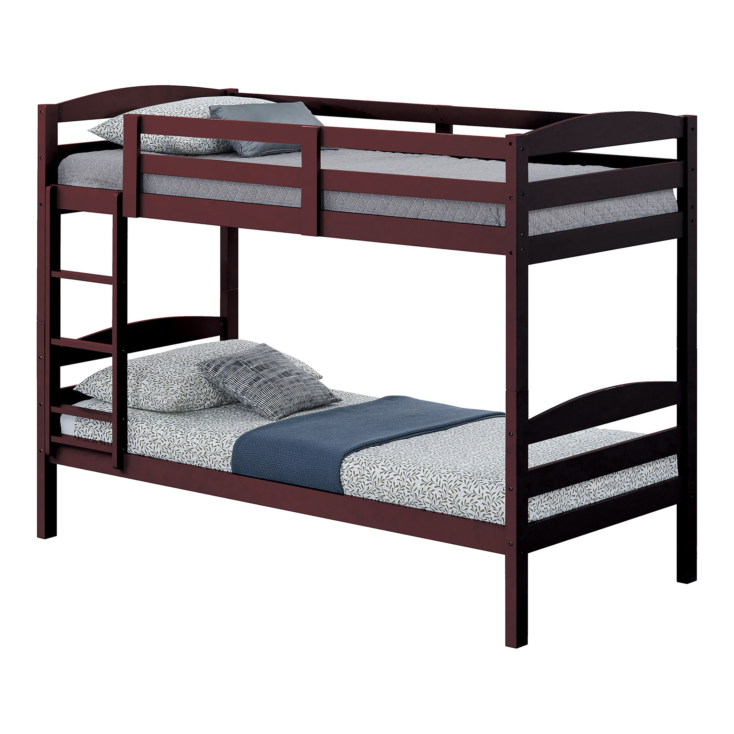 Furniture of America Alli Kids Wood Detachable Twin over Twin Bunk Bed, Espresso