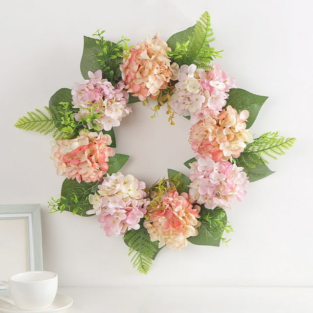 TIMIFIS A Wreath Dead Branch Hydrangea Wreath Door Decoration Simulation Rattan Display Window Layout Decorative Wall Hanging Wreaths for Front Door