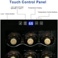 thumbnail image 6 of UWR-Nite 18 Bottle Wine Fridge, Freestanding Compressor Wine Cooler Refrigerator, Beverage Wine Chiller with Digital Temperature Control & Double-layer Glass Door, 6 of 7