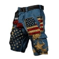 thumbnail image 5 of CONZONE 4Th Of July Mens Cargo Shorts Buttons Independence Day Shorts For Men Patriotic Usa Flag Graphic Lightweight Loose Fit July 4Th Shorts With Pockets, 5 of 5