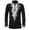 Black, variant on Men African Month Ethnic Characteristic Robe Stand Up Collar Button Open Collar Long Sleeve Shirt Clothes
