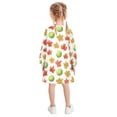 thumbnail image 3 of Girls' long-sleeved dress Tennis Maple Leaf Girls' A-line dress with ribbed cuffs Soft and comfortable, 3 of 6