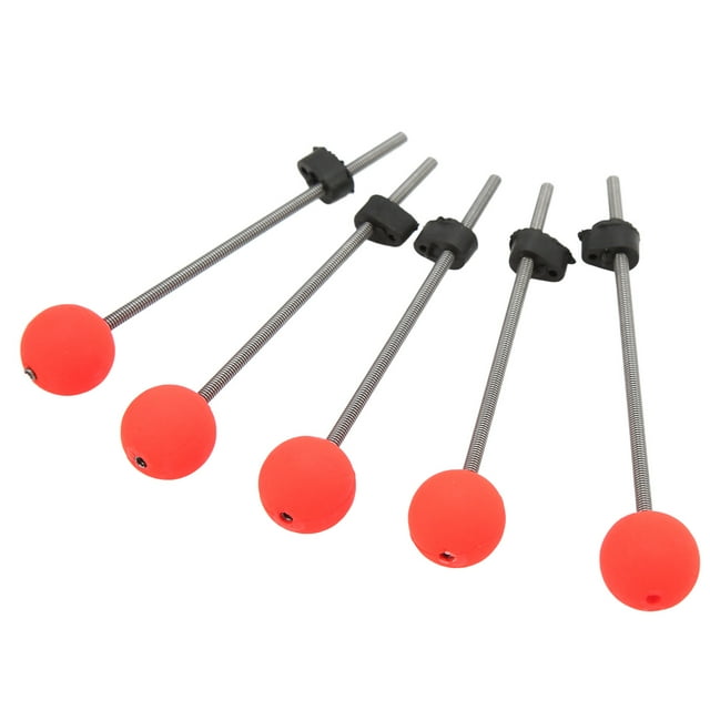 Mini Winter Ice Fishing Rod Top Tip Portable Outdoor Red Ball Spring Tips Rod Suitable Rivers Reservoirs Ocean Rocks Stainless Steel EVA