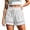 Shorts-White, variant on Athletic Shorts Women New Shorts for Women Lightweight Elastic Waist Lace Trim Short Pants with Pocket Summer Casual Beach Vacation Bottoms Purples L