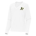thumbnail image 2 of Women's Antigua White Athletics Varsity Tri-Blend V-Neck Long Sleeve T-Shirt, 2 of 3