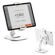 Sanwa Direct iPad Tablet Arm Stand 6-13 inch compatible angle adjustment rotating White 100-Latab013W