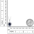 thumbnail image 5 of Gem Stone King 3.00 Ct Oval Blue Sapphire 925 Sterling Silver Pendant With Chain, 5 of 6