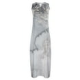 thumbnail image 5 of pimelu Dresses for Women Dresses for Women Beach Loose Pocket Tank Long Dresses Summer Fashion Marbled Print Sleeveless V-Neck Womens Maxi Dress, 5 of 5