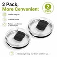 thumbnail image 3 of 2 Pack 20oz Magnetic Tumbler Lid, Fits Yeti Rambler or Old Style RTIC Coffee Tumbler - Replacement for Spillproof Ozark Trail Lids, Magnetic Slider Switch Spill Proof Tumbler Cover, BPA Free, 3 of 9