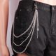 thumbnail image 5 of Cadena colgante para pantalón de mujer, multicapa, de metal, para llavero estilo punk, 5 of 5