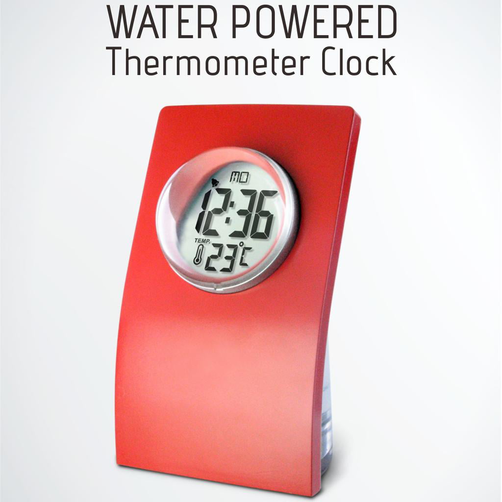 LCD Hydrodynamic Water Digital Alarm Clock Temperature Calendar Eco-Friendly 