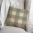 thumbnail image 3 of Creative Products Taupe Buffalo Check 18 x 18 Spun Poly Pillow, 3 of 3