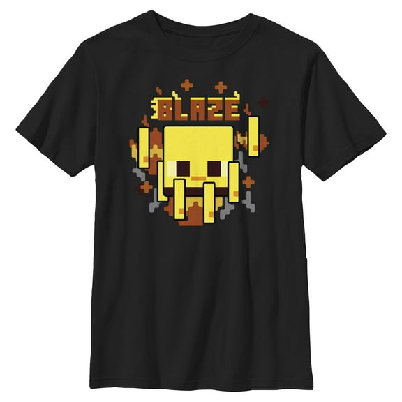 Boys Minecraft Blaze Badge T Shirt