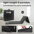 thumbnail image 4 of Gymnastics Mat 8'x2'x2" Foldable Tumbling Mats with Carrying Handles Four Fold Thick Exercise Mat for Home Aerobics Stretching Yoga, Black, 4 of 8