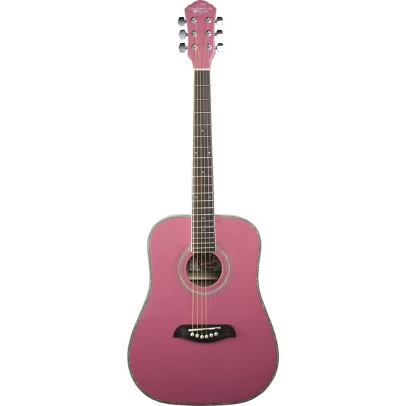 Oscar Schmidt OG1P 3/4 Size Acoustic Guitar - Pink