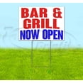 thumbnail image 1 of Bar And Grill Now Open (18" x 24") Yard Sign, Includes Metal Step Stake, 1 of 6