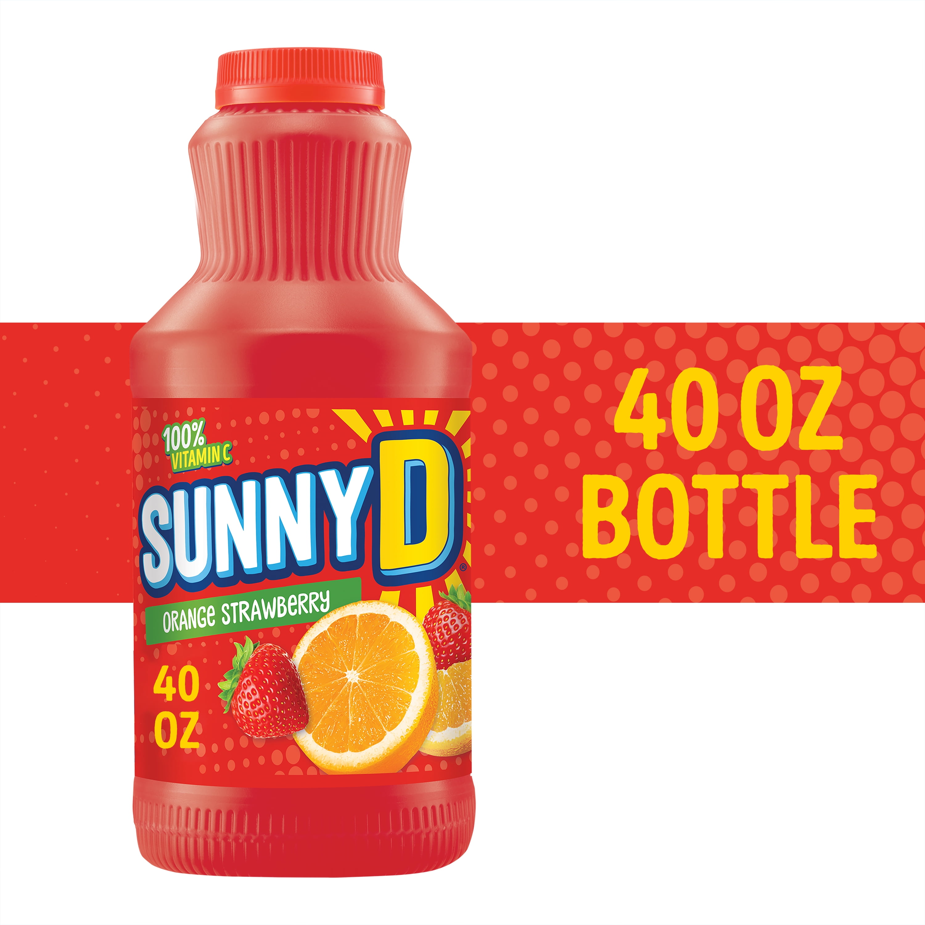 SUNNYD Orange Strawberry Juice Drink, 40 FL OZ Bottle