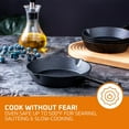 thumbnail image 4 of Cast Iron Frying Pan Set of 4 - 6-Inch Mini Skillets with Heat-Resistant Handles for Stovetop, Oven & Grill, 4 of 6