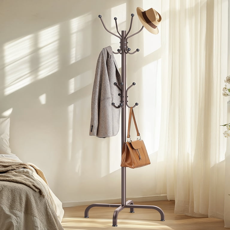 Freestanding Metal Coat Rack with 14 Hooks photo 7