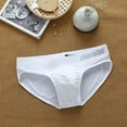thumbnail image 1 of Men Triangle Underwear Low Rise Fashion Increase Capsular Elasticity Body Bag Hugging Comfortable Briefs Slip Dropshipping C white M, 1 of 6