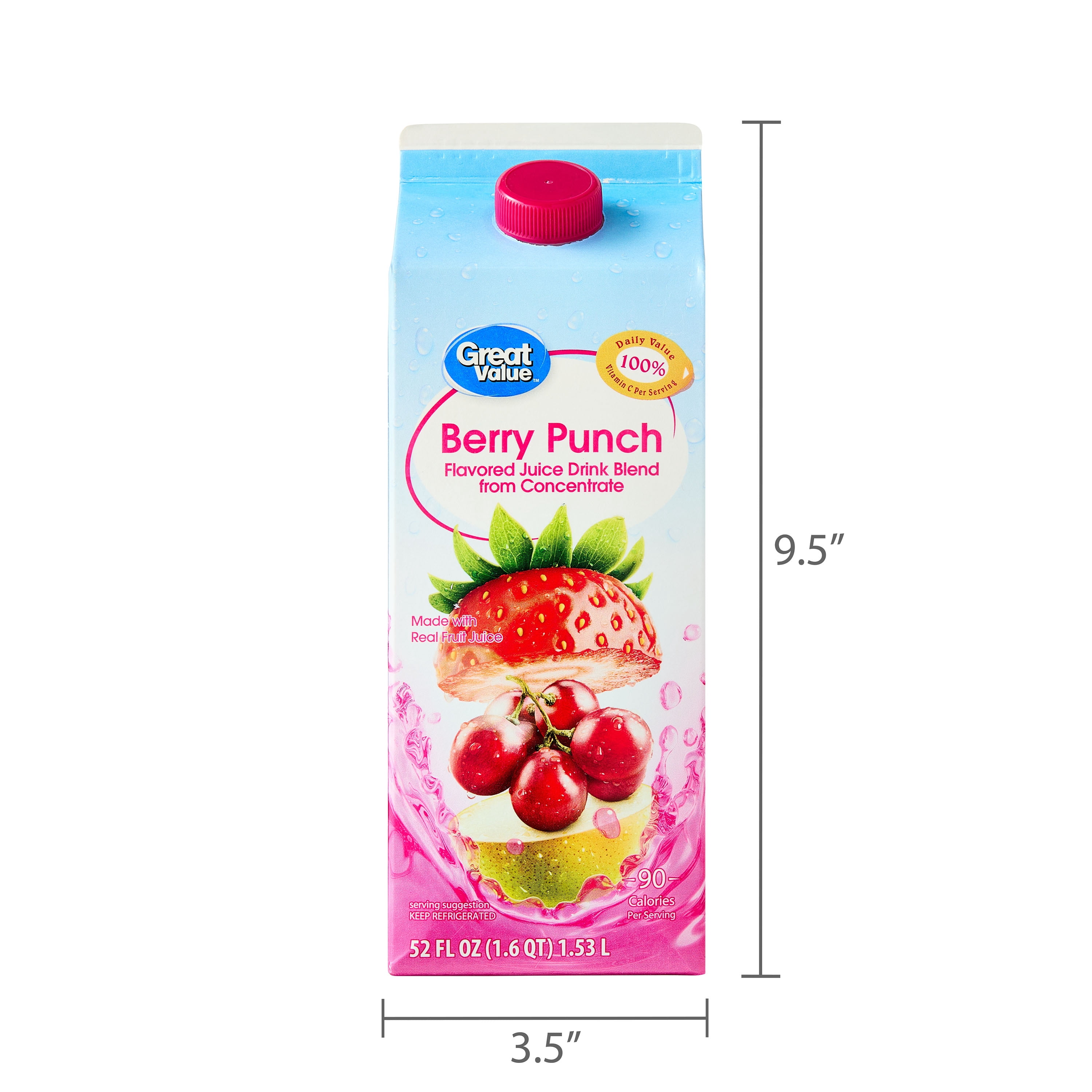 Great Value Berry Punch, 52 fl oz
