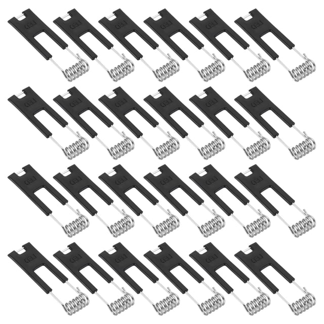 Unique Bargains 66x19mm Downlight Spring Clips 24 Pack Emitting Diode Recessed Lighting Accessories Securing Clamps Black
