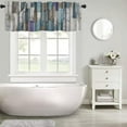 thumbnail image 6 of Rustic Valances Curtains Blue Grey Grunge Wood Planks Barn House Door Nails Country Life Theme, Windows Short Curtain Valance for Kitchen Bedroom Bathroom Decor with Rod Pocket, 1 Panel 54X18 Inches, 6 of 6