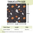 thumbnail image 2 of Festive Halloween Elastic Edge Table Cover 36x36 Inch Square - Features Ghosts and Pumpkins Pattern for Holiday Table Decor, 2 of 6