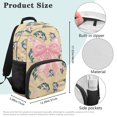 thumbnail image 7 of Yspwyqan Backpack for Teens Girls, Bass Fish Pink Bow 17 Inch Large Capacity Laptop Backpack, Side Pockets, Adjustable Straps, for High School College, 7 of 7