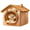 thumbnail image 5 of Cat Bed Cave, Cute Bear Shape Cat Houses for Indoor Cats, Cat Caves for Indoor Cats, Cat House Cat Tent with Removable Cushion Pillow, Cat Condo Cat Cave for Kittens% Puppy U1L3, 5 of 6