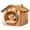 Brown bear, variant on Cat Bed Cave, Cute Bear Shape Cat Houses for Indoor Cats, Cat Caves for Indoor Cats, Cat House Cat Tent with Removable Cushion Pillow, Cat Condo Cat Cave for Kittens% Puppy