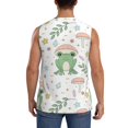 thumbnail image 4 of Fotbe Men's Frog and Mushrooms Print Men's Sleeveless Muscle Tank Tops Casual T-Shirts for Gym Workout Beach-Large, 4 of 8