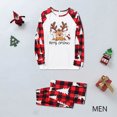 thumbnail image 2 of Odeerbi Christmas Pajamas for Family Holiday Long Sleeve Family Christmas Pajamas Matching Sets Dad Christmas Plaid Printed Blouse Tops + Pants Sleepwear Family Matching PJs Set Red, 2 of 6