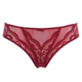 thumbnail image 1 of Lingerie Transparente en Maille pour Femmes Soutien-Gorge Brodé et String et Bas, 1 of 5