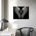 thumbnail image 3 of RUIYC Black and White Poster Angel Angel Wings Wall Art Decor Poster Canvas Painting Wall Art Poster for Bedroom Living Room Decor 20x16in, 3 of 4
