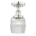 thumbnail image 3 of Innovations Lighting  Colton - 1 Light 6" Semi-Flush Mount Antique Brass/Clear Halophane, 3 of 5